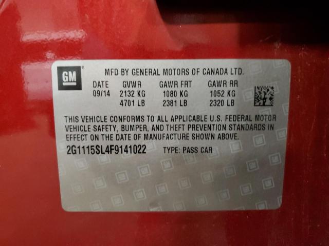 2G1115SL4F9141022 - 2015 CHEVROLET IMPALA LT RED photo 12