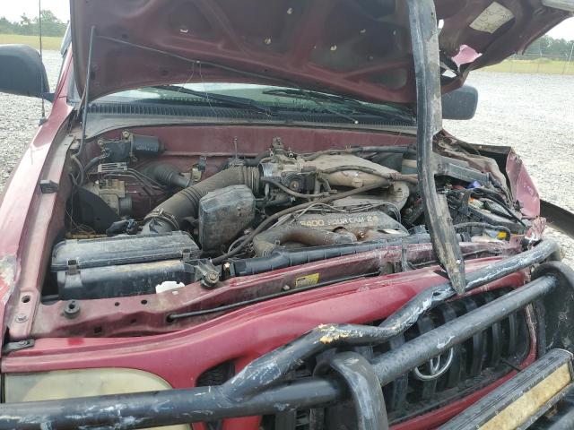 5TEGN92N04Z306991 - 2004 TOYOTA TACOMA DOUBLE CAB PRERUNNER BURGUNDY photo 11