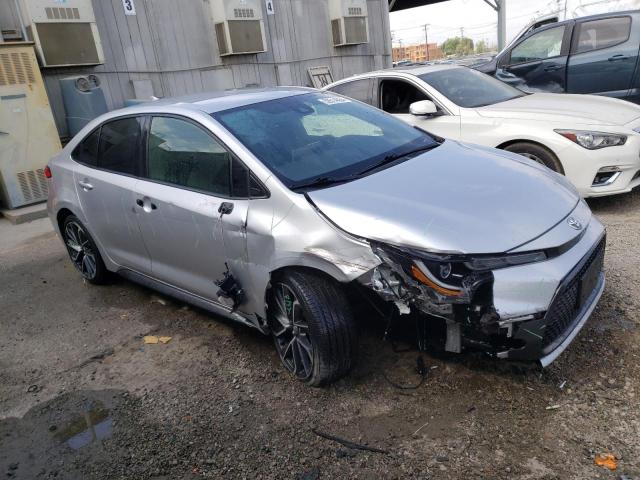 JTDS4MCE3MJ067297 - 2021 TOYOTA COROLLA SE SILVER photo 4