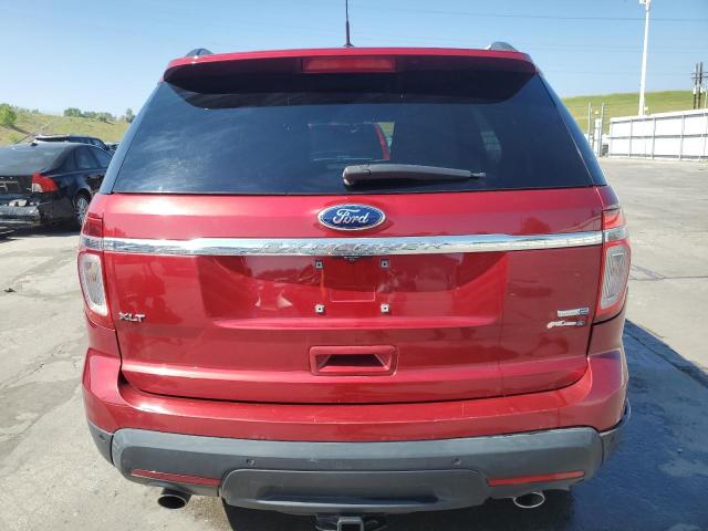 1FM5K8D84DGB89453 - 2013 FORD EXPLORER XLT RED photo 6