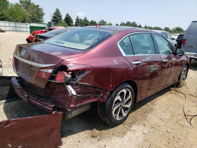 1HGCR2F83GA018929 - 2016 HONDA ACCORD EXL MAROON photo 3