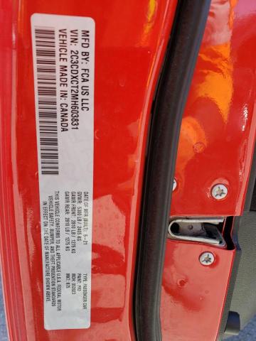 2C3CDXCT2MH603831 - 2021 DODGE CHARGER R/T RED photo 13