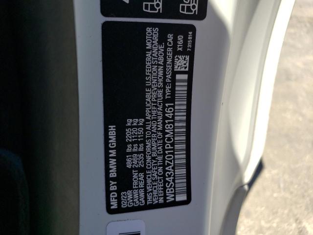 WBS43AZ01PCM81461 - 2023 BMW M4 COMPETITION Beyaz fotoğraf 12