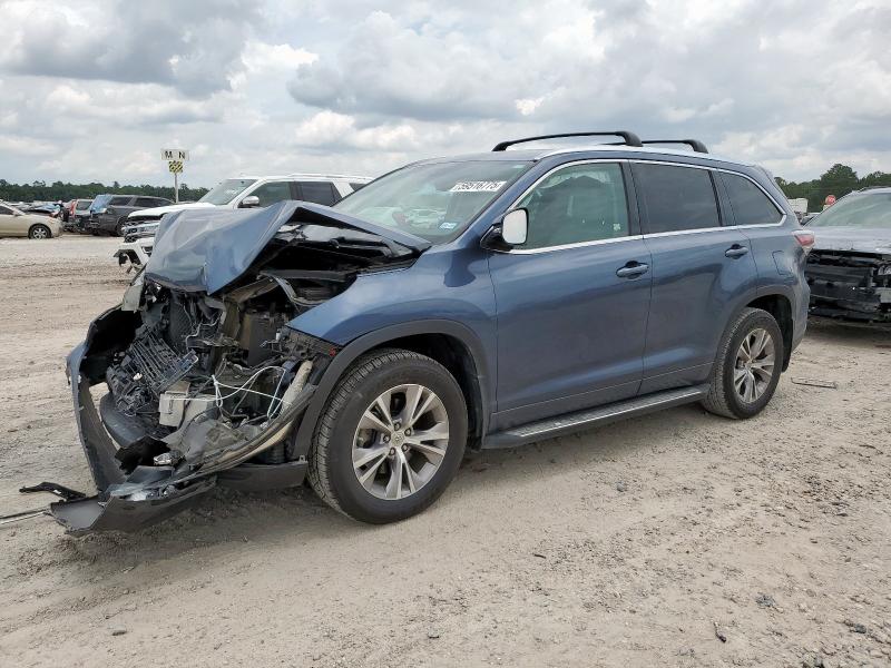 5TDKKRFH2FS096451 - 2015 TOYOTA HIGHLANDER XLE BLUE photo 1
