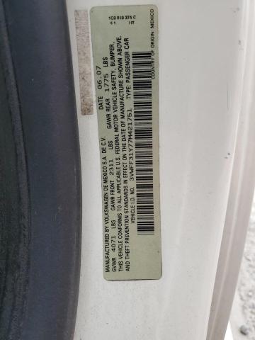 3VWFF31Y77M421751 - 2007 VOLKSWAGEN NEW BEETLE TRIPLE WHITE WHITE photo 12