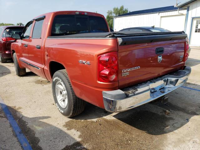 1D7HW58NX8S608144 - 2008 DODGE DAKOTA QUAD LARAMIE ORANGE photo 2