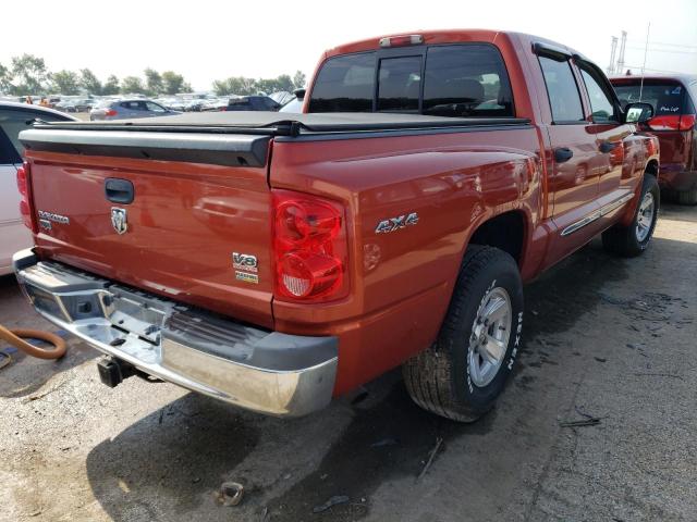 1D7HW58NX8S608144 - 2008 DODGE DAKOTA QUAD LARAMIE ORANGE photo 3