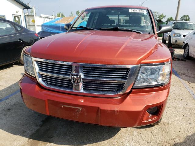 1D7HW58NX8S608144 - 2008 DODGE DAKOTA QUAD LARAMIE ORANGE photo 5