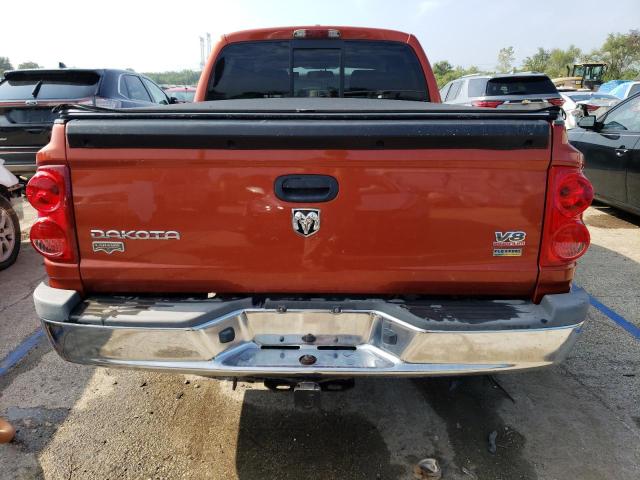 1D7HW58NX8S608144 - 2008 DODGE DAKOTA QUAD LARAMIE ORANGE photo 6