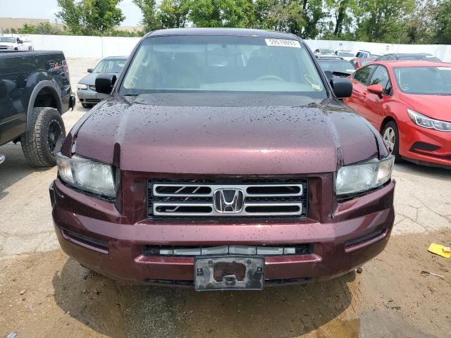 2HJYK16218H502062 - 2008 HONDA RIDGELINE RT MAROON photo 5