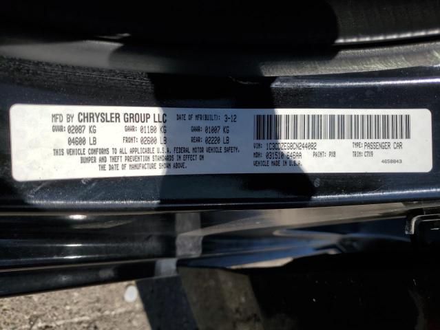 1C3CDZEG8CN244082 - 2012 DODGE AVENGER SXT BLACK photo 13