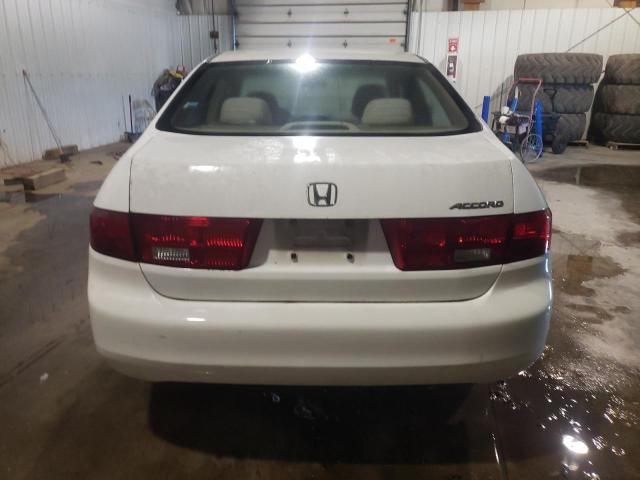 1HGCM56135A170709 - 2005 HONDA ACCORD DX WHITE photo 6