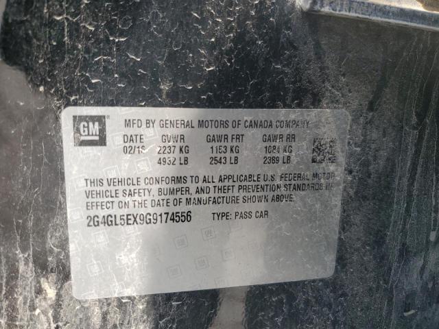 2G4GL5EX9G9174556 - 2016 BUICK REGAL BLACK photo 12