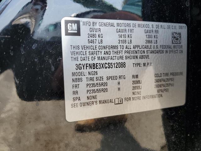 3GYFNBE3XCS512088 - 2012 CADILLAC SRX PERFORMANCE COLLECTION Қара фото 13