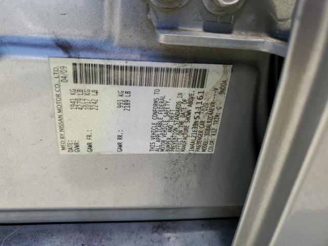 1N4AL21E39N511161 - 2009 NISSAN ALTIMA 2.5 SILVER photo 12