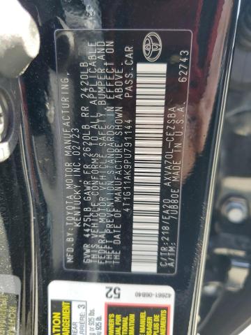 4T1G11AK9PU791144 - 2023 TOYOTA CAMRY SE NIGHT SHADE BLACK photo 12