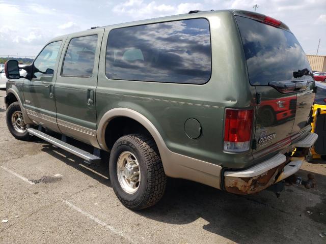 1FMSU45P05EA49635 - 2005 FORD EXCURSION EDDIE BAUER GREEN photo 2