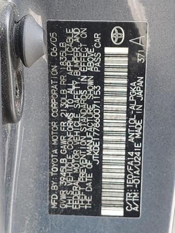 JTKDE177860071153 - 2006 TOYOTA SCION TC 灰色 照片 12