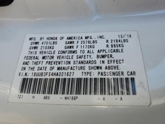 19UUB3F54HA001627 - 2017 ACURA TLX TECH WHITE photo 12