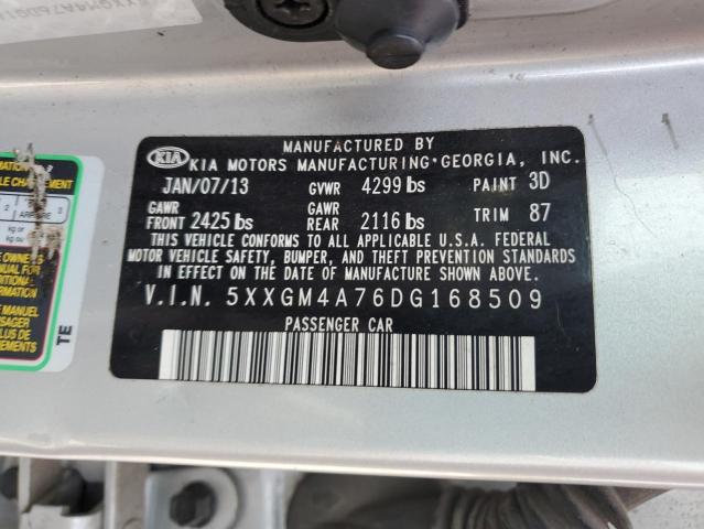 5XXGM4A76DG168509 - 2013 KIA OPTIMA LX SILVER photo 12