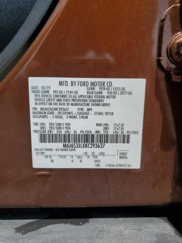 MAJ6S3JLXKC293637 - 2019 FORD ECOSPORT SES Orange photo 13