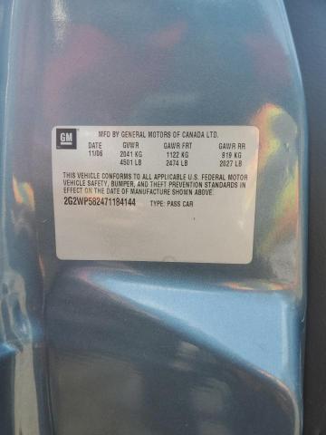 2G2WP582471184144 - 2007 PONTIAC GRAND PRIX 蓝色 照片 12