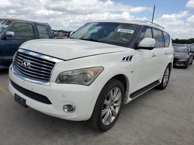 JN8AZ2NF8E9552260 - 2014 INFINITI QX80 WHITE photo 1