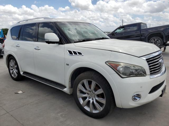 JN8AZ2NF8E9552260 - 2014 INFINITI QX80 WHITE photo 4