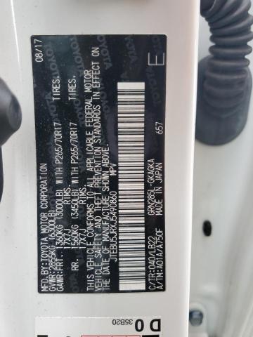 JTEBU5JRXJ5490860 - 2018 TOYOTA 4RUNNER SR5/SR5 PREMIUM 白色 照片 14