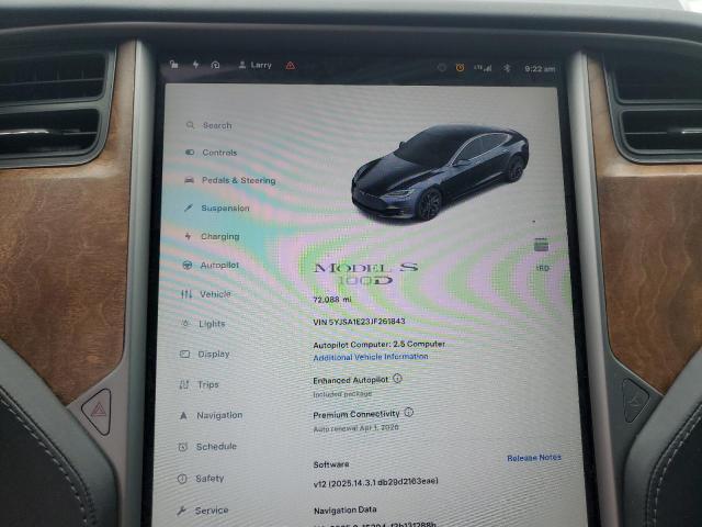 5YJSA1E23JF261843 - 2018 TESLA MODEL S 灰色 照片 9