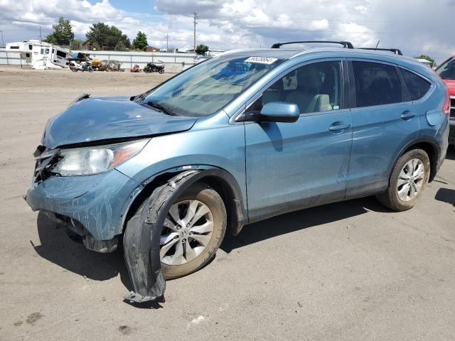 2HKRM3H78EH556971 - 2014 HONDA CR-V EXL TEAL photo 1