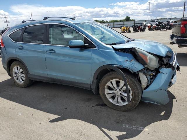 2HKRM3H78EH556971 - 2014 HONDA CR-V EXL TEAL photo 4