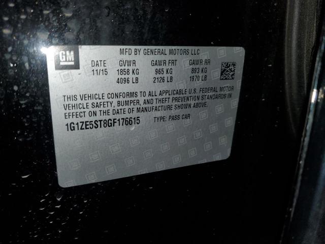 1G1ZE5ST8GF176615 - 2016 CHEVROLET MALIBU LT BLACK photo 12