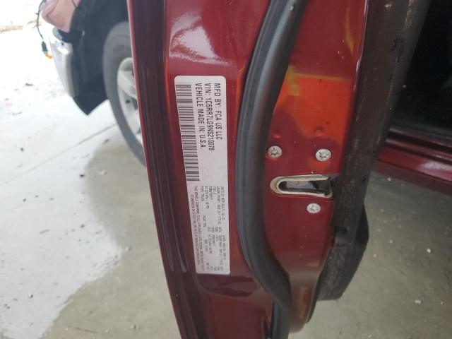 1C6RR7LG9NS210078 - 2022 RAM 1500 CLASS SLT 勃艮第红 照片 12