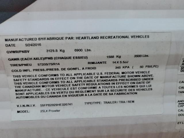 5SFPB2929HE326741 - 2017 HEARTLAND GATEWAY 双色 照片 10