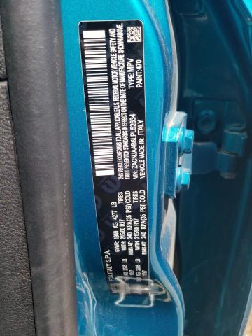 ZACNJAAB6LPL52634 - 2020 JEEP RENEGADE SPORT TURQUOISE photo 12