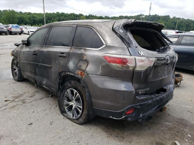 5TDJKRFH1GS297819 - 2016 TOYOTA HIGHLANDER XLE GRAY photo 2