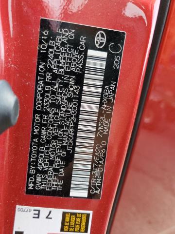 JTDKARFP2H3001143 - 2017 TOYOTA PRIUS PRIM 红色 照片 12