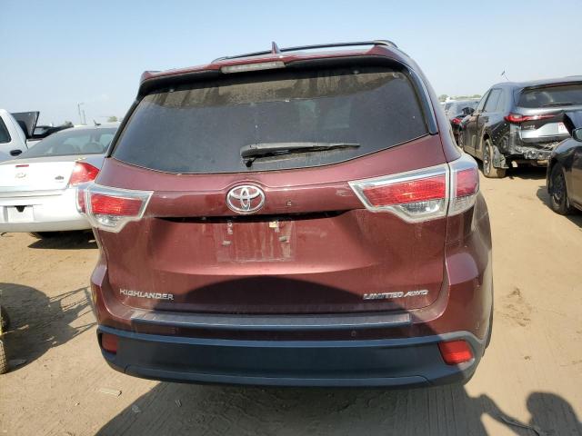 5TDDKRFH2ES008893 - 2014 TOYOTA HIGHLANDER LIMITED BURGUNDY photo 6