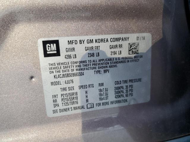 KL4CJBSB5EB665504 - 2014 BUICK ENCORE CONVENIENCE 灰色 照片 14