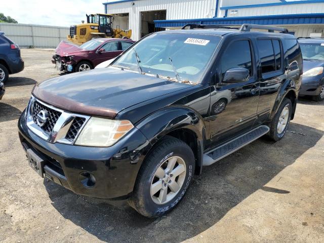 5N1AR18B38C662392 - 2008 NISSAN PATHFINDER S BLACK photo 1