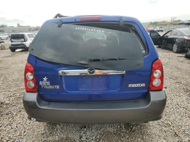 4F2YZ06195KM00188 - 2005 MAZDA TRIBUTE S BLUE photo 6