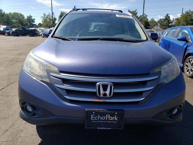 2HKRM4H7XDH663850 - 2013 HONDA CR-V EXL BLUE photo 5