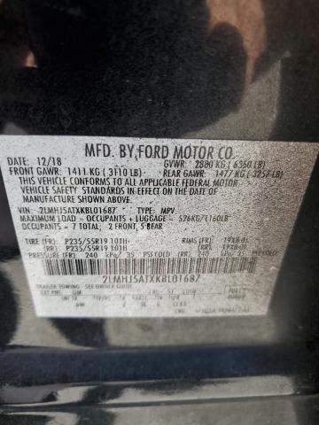 2LMHJ5ATXKBL01687 - 2019 LINCOLN MKT BLACK photo 13