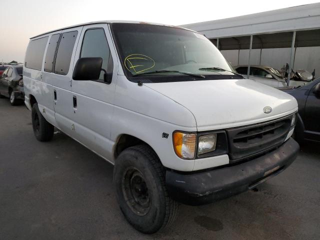 1FBNE31S21HA79123 - 2001 FORD ECONOLINE E350 SUPER DUTY WAGON WHITE photo 1