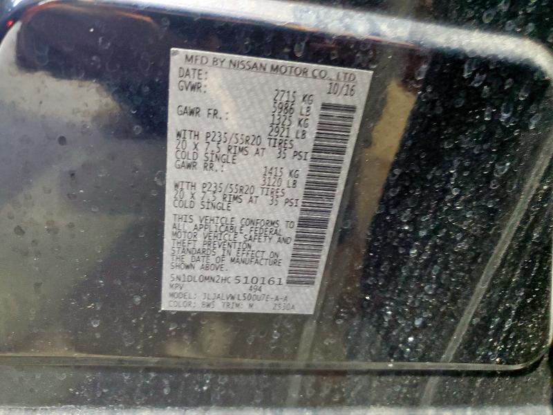 5N1DL0MN2HC510161 - 2017 INFINITI QX60 蓝色 照片 13