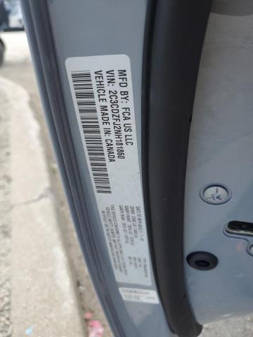 2C3CDZFJ2NH181860 - 2022 DODGE CHALLENGER R/T SCAT PACK GRAY photo 12