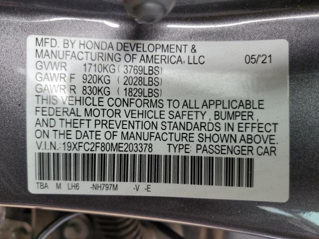 19XFC2F80ME203378 - 2021 HONDA CIVIC SPORT 石墨色 照片 12