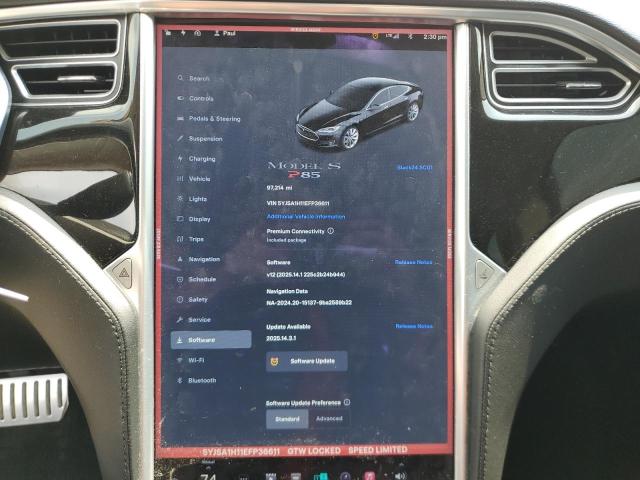 5YJSA1H11EFP36611 - 2014 TESLA MODEL S 黑色 照片 9
