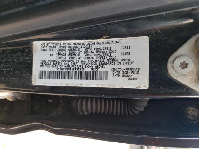 5TEHN72N21Z832513 - 2001 TOYOTA TACOMA DOUBLE CAB 黑色 照片 10